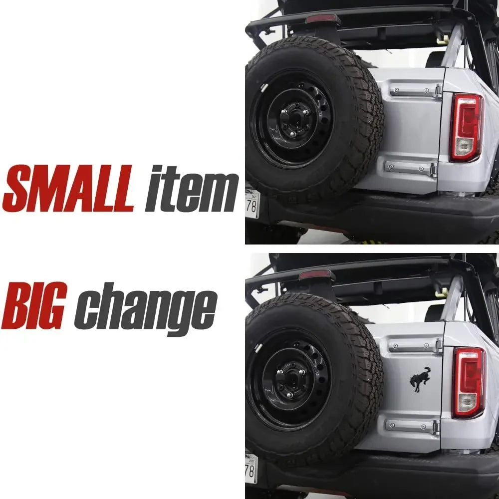 3D Black ABS Emblem Decal for Ford Bronco Sport 2020–2023
