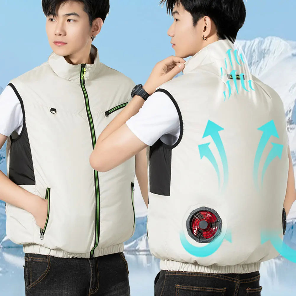 Ice Vest Breathable Fishing Vest Sleeveless Workwear for Summer Outdoor Activities Zpaxo