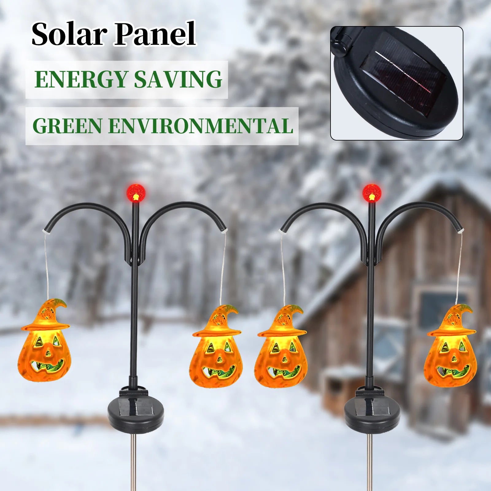Halloween Pumpkin Solar Garden Led Light Yard Decoration Waterproof Zpaxo