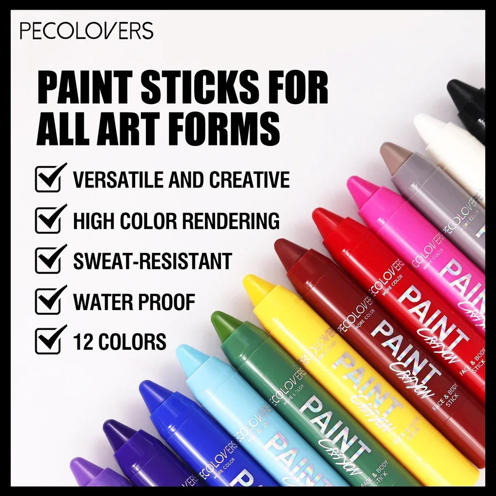 1PC Vibrant Facial Paint Sticks – High Pigment, Stackable, Long-lasting, Suitable for Easter Makeup, Easy to Use Zpaxo