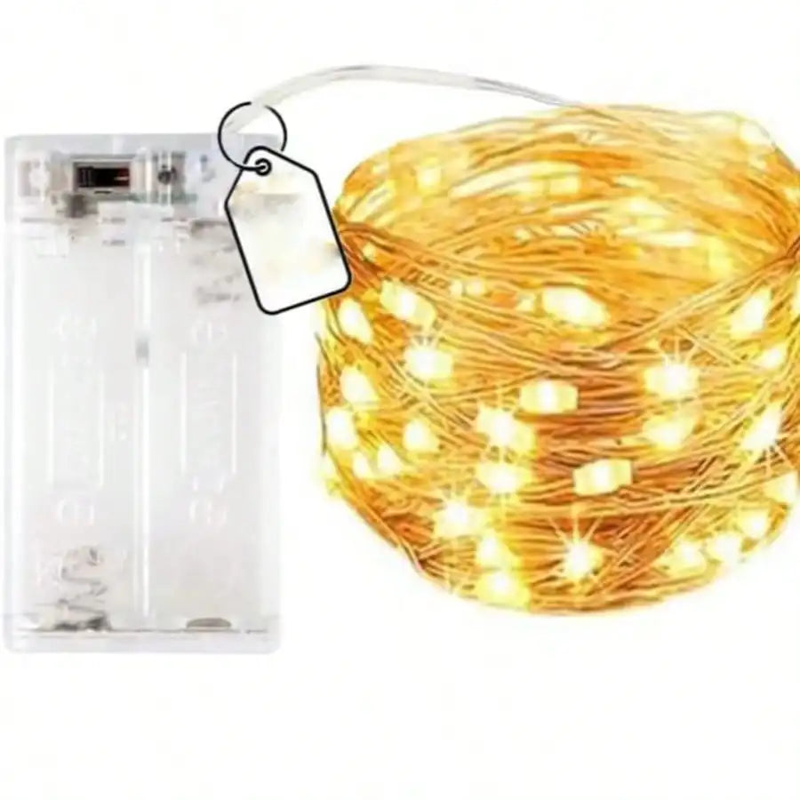 4-pack LED Timer Battery-powered Colored Lights 3-meter Copper Wire