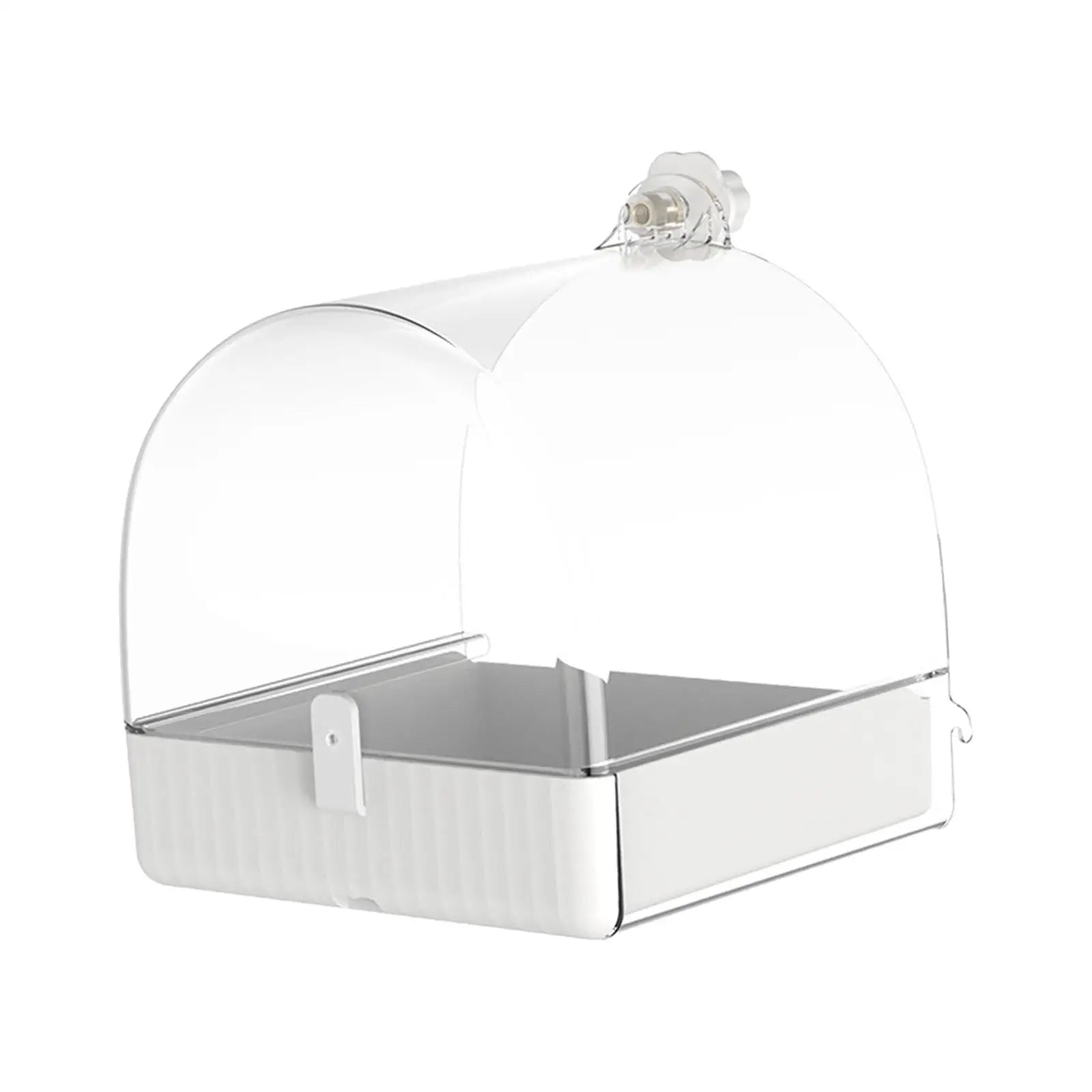 Clear Hanging Bird Bath Box for Parrots & Cockatiels Bird Bath Box Zpaxo