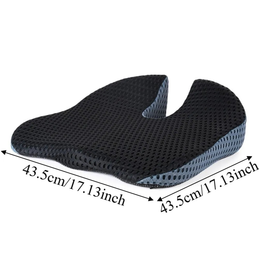 4D Mesh Car Wedge Seat Cushion Pressure Adjustable Straps Breathable Zpaxo