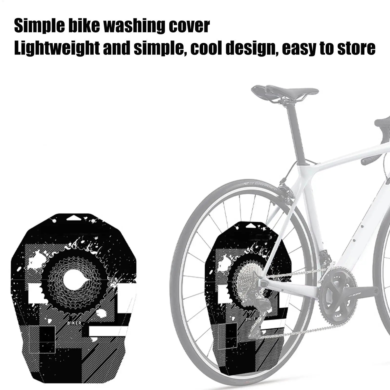 Cycle Wash Cover Protective Bike Brake Disc Cover Lightweight Waterproof Easy-To-Clean Protector for Oil Stain Prevention Zpaxo