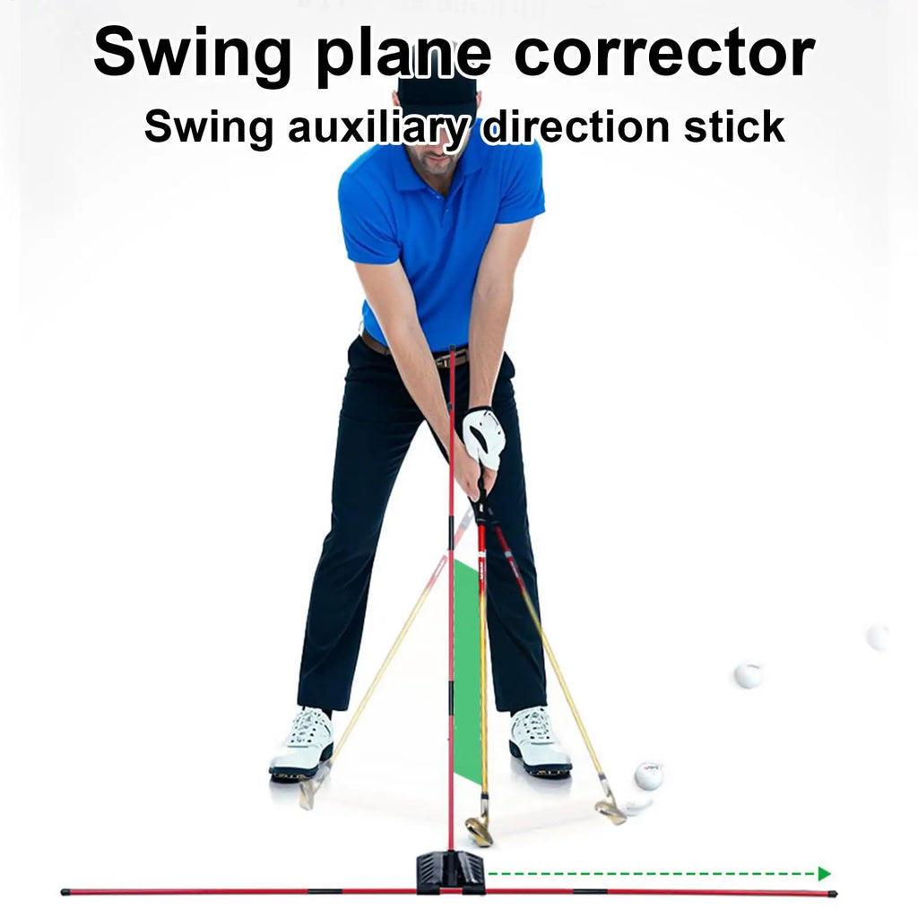Golf Swing Alignment Rod Sticks Holder Angle Adjustment Postures