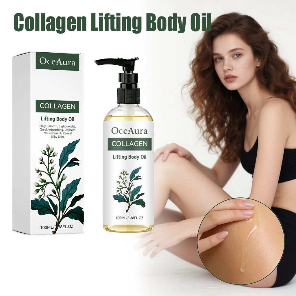 OceAura Collagen Lifting Body Oil – Firming & Hydrating Skin Firming Body Oil Zpaxo