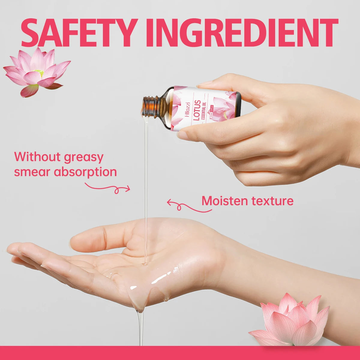 Lotus essential oil Moisturizing and nourishing deep repair oil for face, body, nails, hair and eyelashes Suitable for all skin Zpaxo