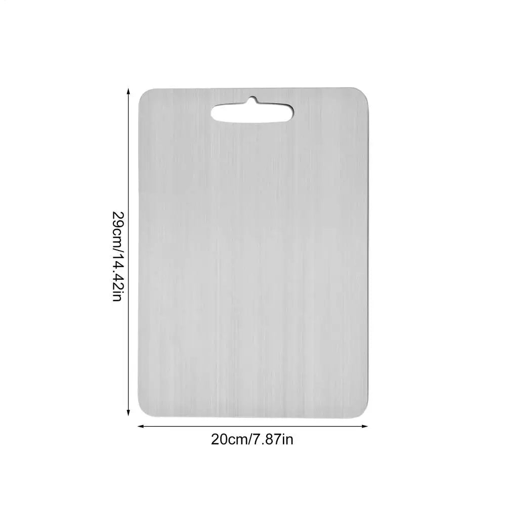 Titanium Cutting Board 304 Stainless Steel Double-sided Kitchen Zpaxo 20x29cm