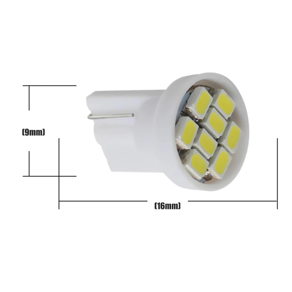 T10 White LED Bulbs 12V 8 SMD Bright Car Interior Dome Door Courtesy