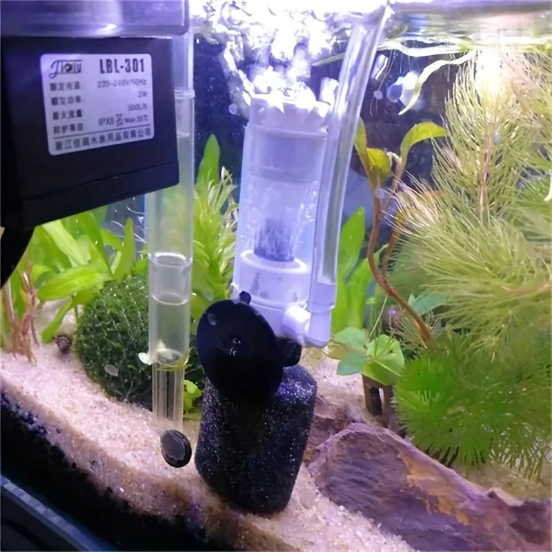 Mini Aquarium Air Pump Filter Internal Multi-layer Purifier Fish Tank