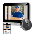 2026 Tuya 3MP Smart Doorbell 140° Wide View Angle Mini Eye Peephole Camera Radar Monition Door Bell Digital Viewer Alexa Google Zpaxo Door Camera
