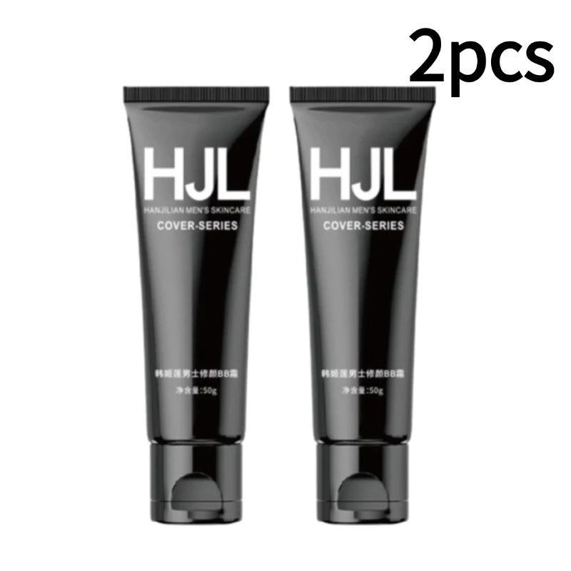 1/2/3PCS Men BB Cream Whitening Oil-control Concealer Easy to Wear Natural Brighten Whitening Face Foundation Zpaxo 2pcs