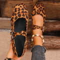 Women Flats new Ballet Flat Mary Jane Shoes for Women Leopard Print Comfortable Soft Flat Loafers Shoes Women Zapatos De Mujer Zpaxo leopard print 38