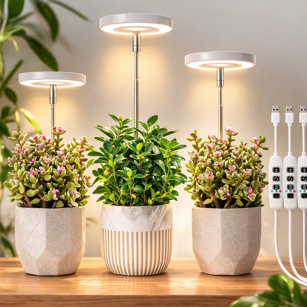 LED Grow Lamp Full Spectrum Fill Light for Indoor Plants with Adjustable Height, 3/9/12H Timer, 10-Level Dimming for Garden Zpaxo