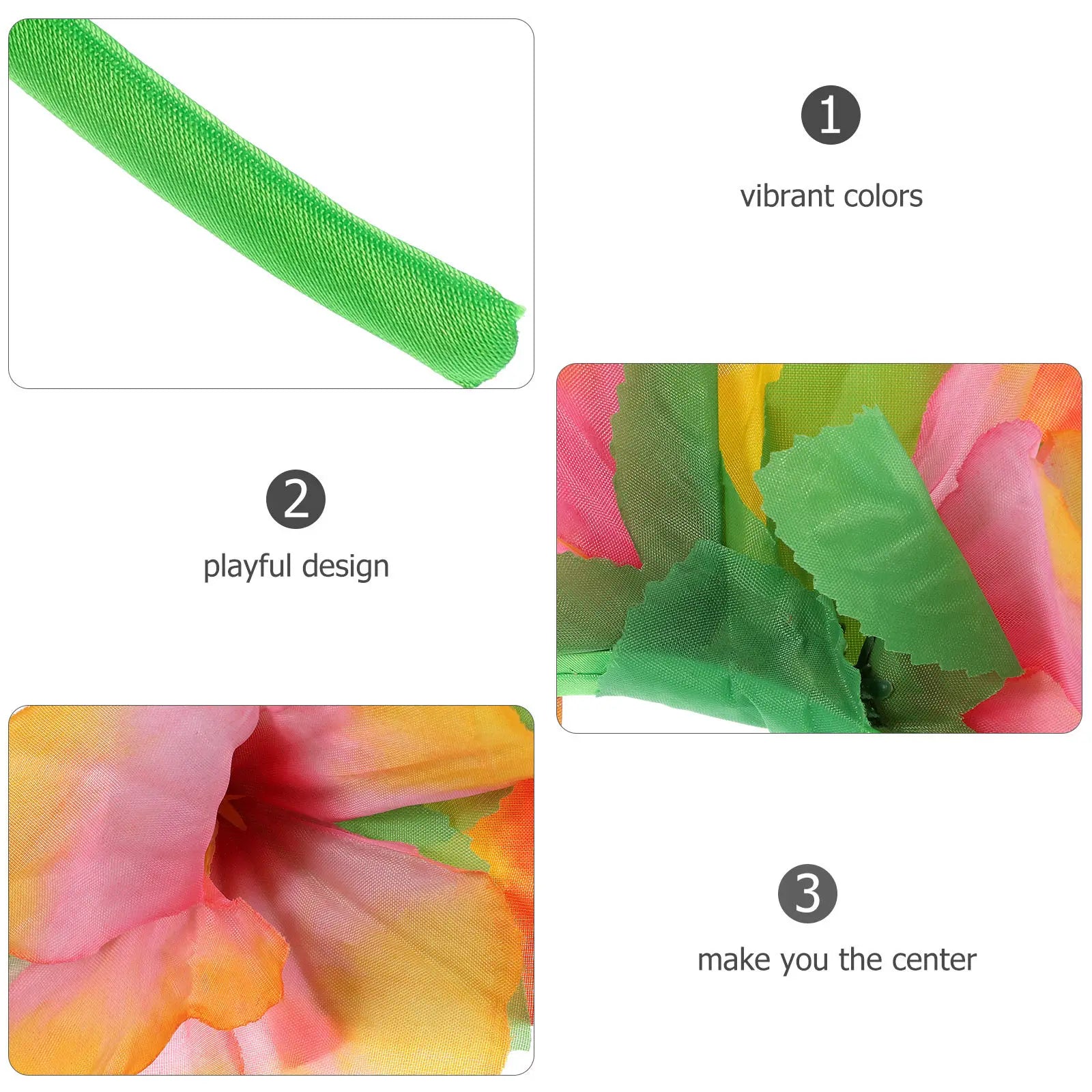 2Pcs Hawaiian Flower Headbands Vibrant Silk Flowers Comfortable Fit Perfect for Beach Party Hair Styling Accessories Zpaxo