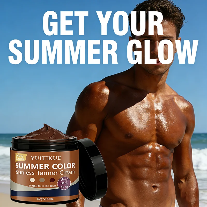 YUITIKUE Sunless Tanner – Deep Dark Self Tan Cream 80g Self Tanning Cream Zpaxo