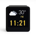 Korean Version Mini New WiFi Desktop Animated Weather Clock Gift Creative Ornament Multi-Functional Weather Station Zpaxo Black
