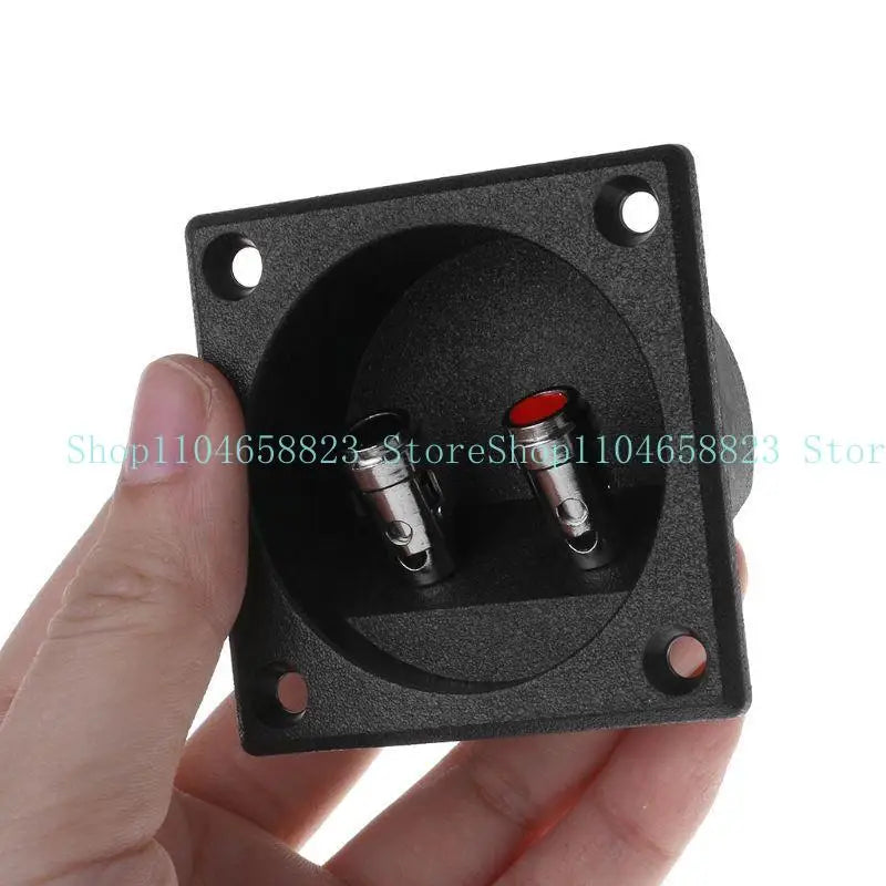 Wire Spring Terminal Cup 270 Square Speaker 2 Positions Banana Jacks Recessed Speaker Box Black for DIY Home Car Stereo Zpaxo