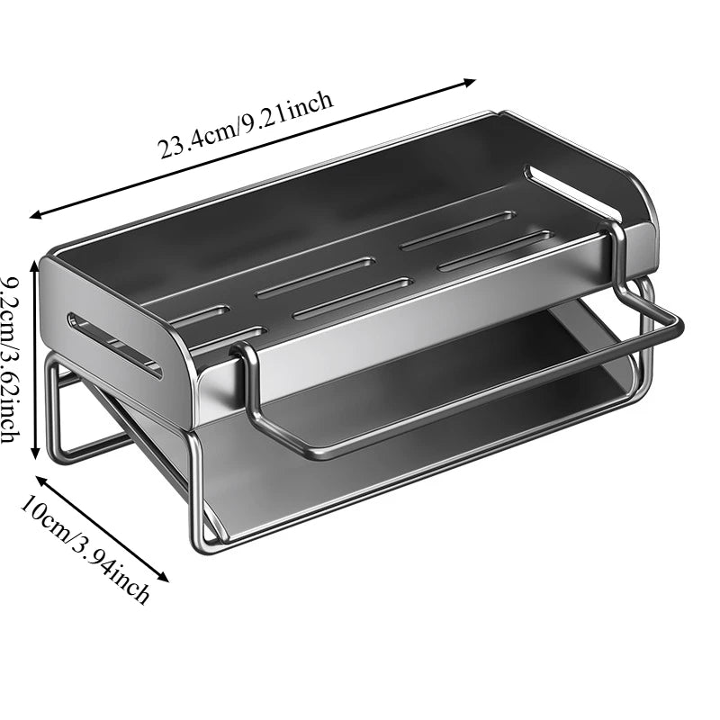 Automatic Drain Sponge Holder Kitchen Sink Rust-resistant Carbon