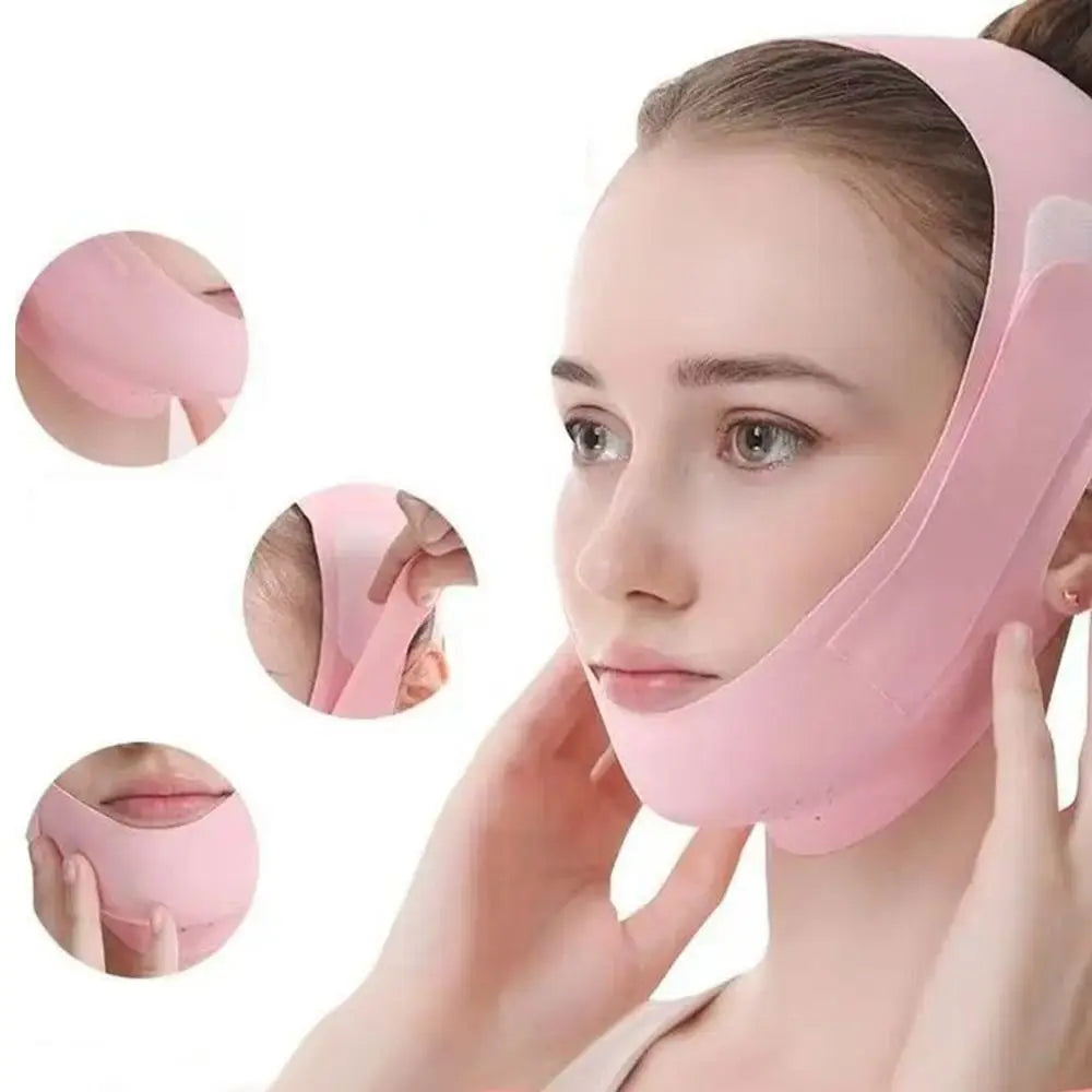 Portable Adjustable Face Lifting Belt Breathable V Shaped Lift Band Zpaxo
