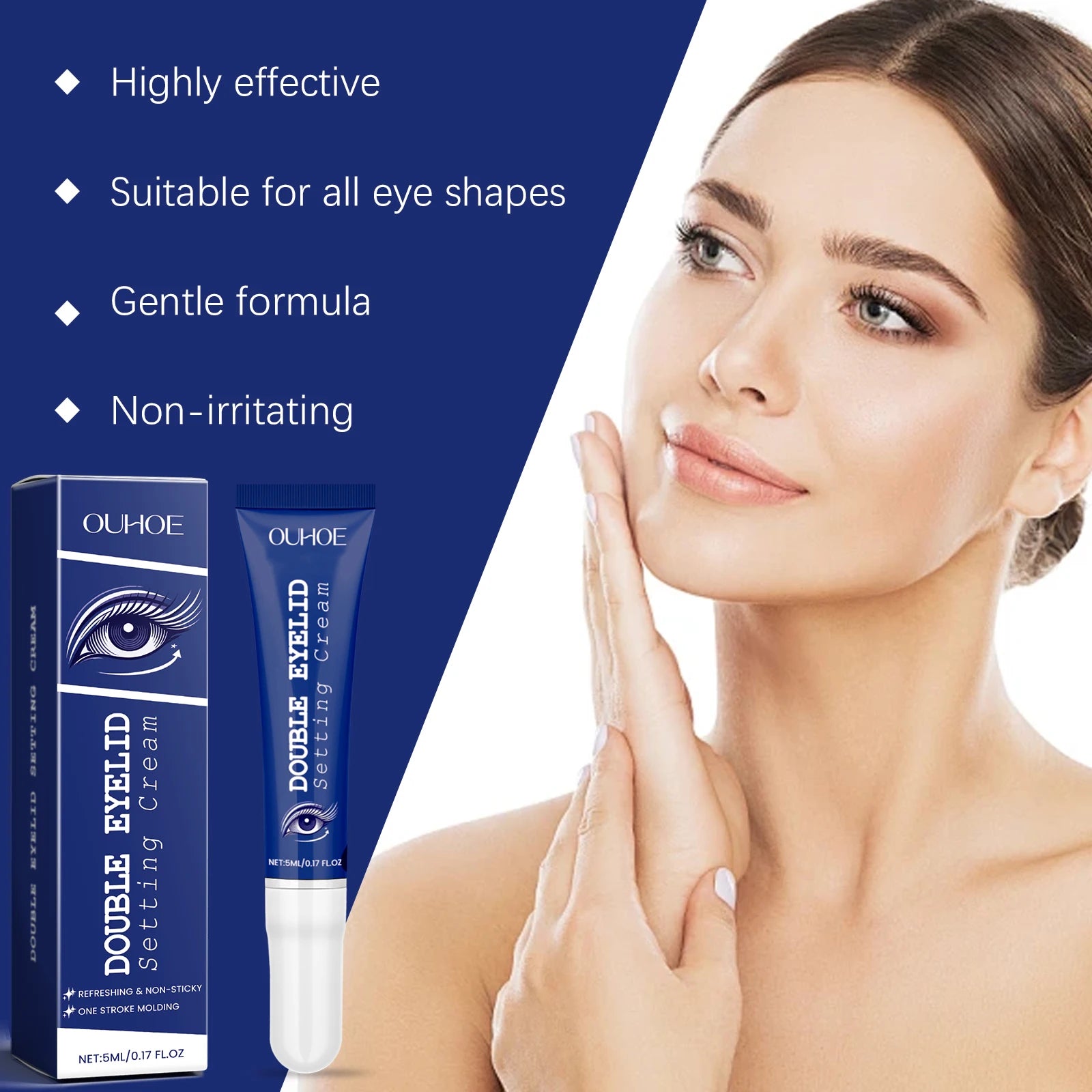 Double Eyelids Shaping Cream Traceless Tightening Waterproof Enhance Eye Styling Quick Dry Lasting Lifting Eyelid Defining Cream Zpaxo
