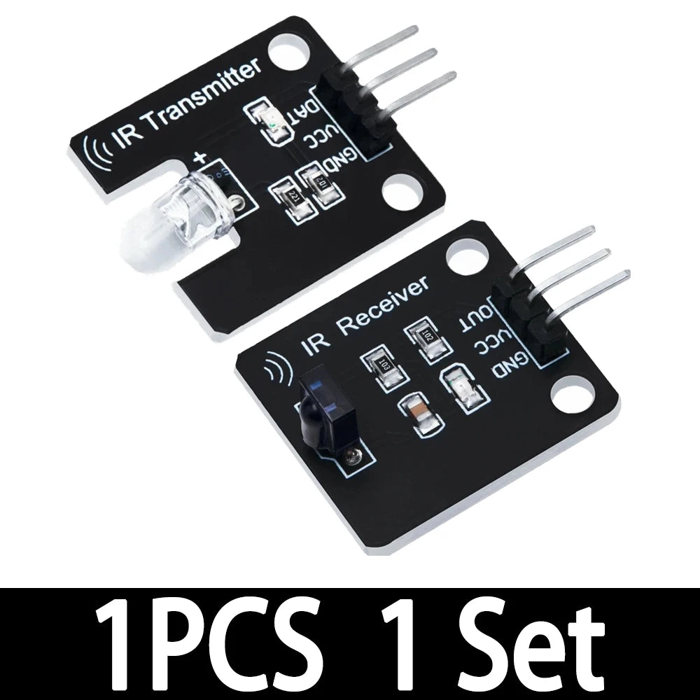 38kHz IR Transmitter & Receiver Module Kit for Arduino - Infrared Sensor Compat DIY Electronics, Robotics Projects (1Set) Zpaxo 1 Set