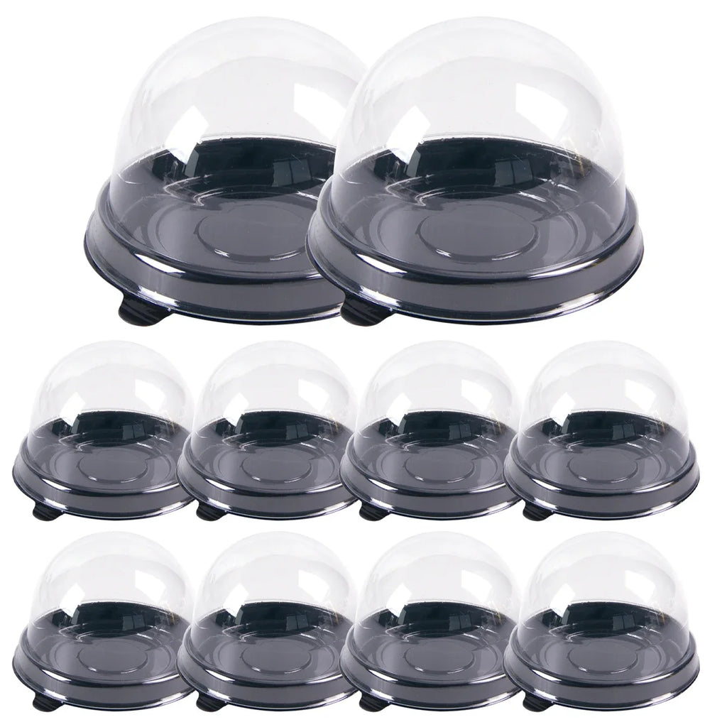 50pcs Clear Plastic Mini Cupcake Boxes Muffin Pod Dome Muffin Container Box for Wedding Birthday Dessert Baking Decorations Zpaxo