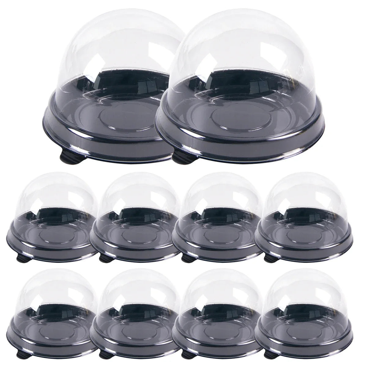 50pcs Clear Plastic Mini Cupcake Boxes Muffin Pod Dome Muffin Container Box for Wedding Birthday Dessert Baking Decorations Zpaxo