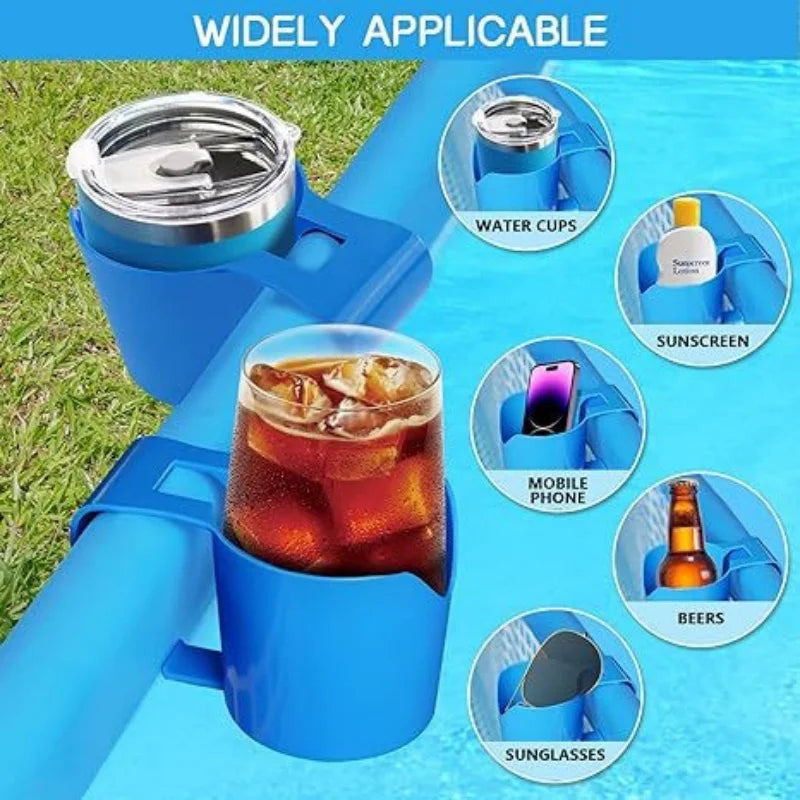 Poolside Cup Holder, Poolside Storage Rack, Poolside Cup Stand, Beverage and Beer Cup Holder by the Pool Zpaxo