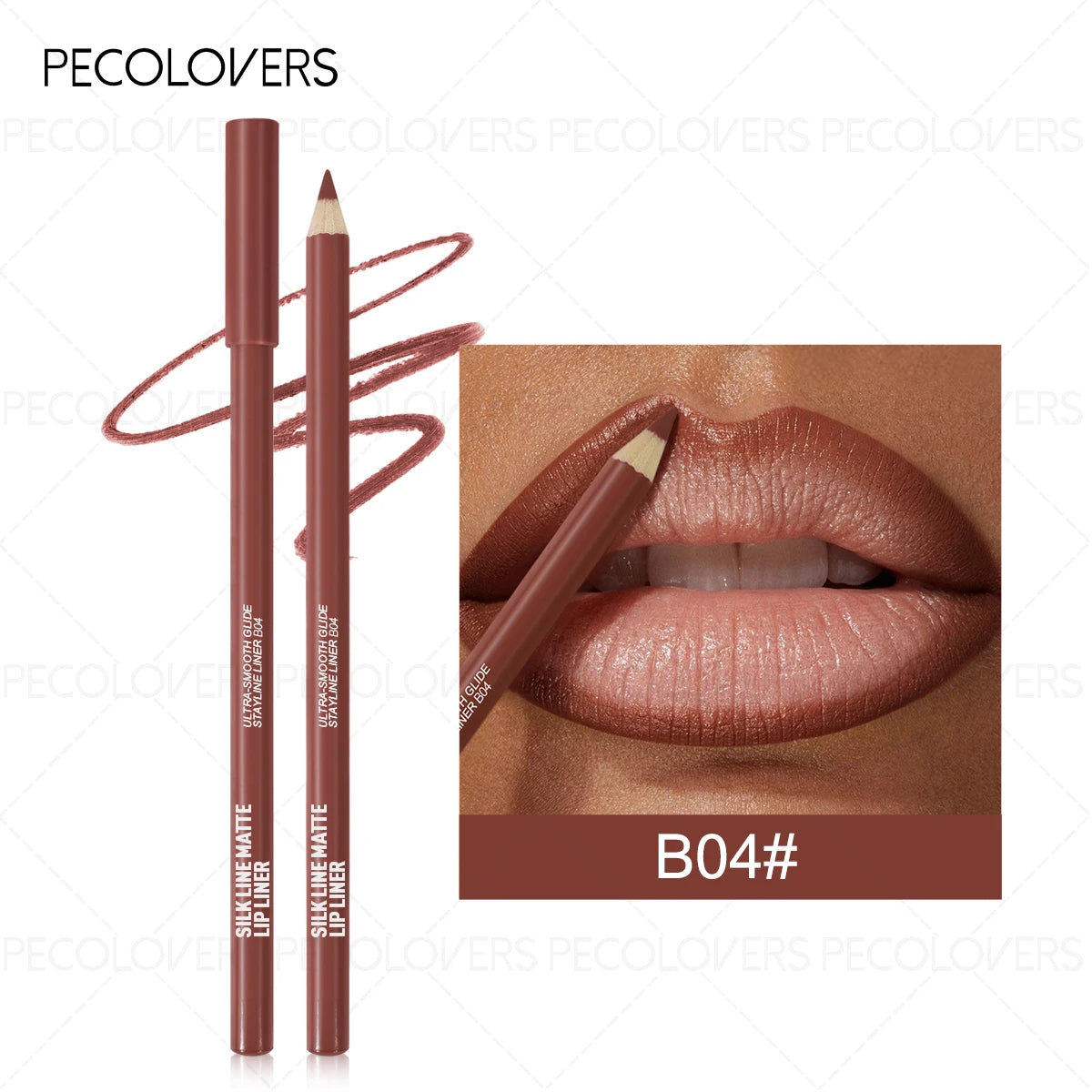 1PC Brown Smooth Lipstick Pen- Easy Coloring Lipliner, Durable Moisturizing Matte Lipstick for Daily Makeup Zpaxo B04