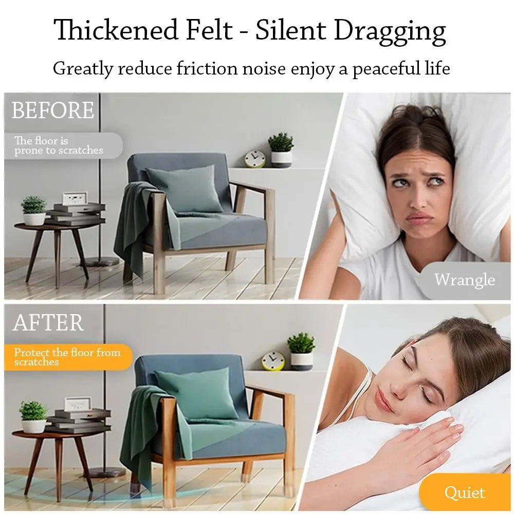 Silicone Square Chair Leg Covers – Non-Slip Floor Protectors
