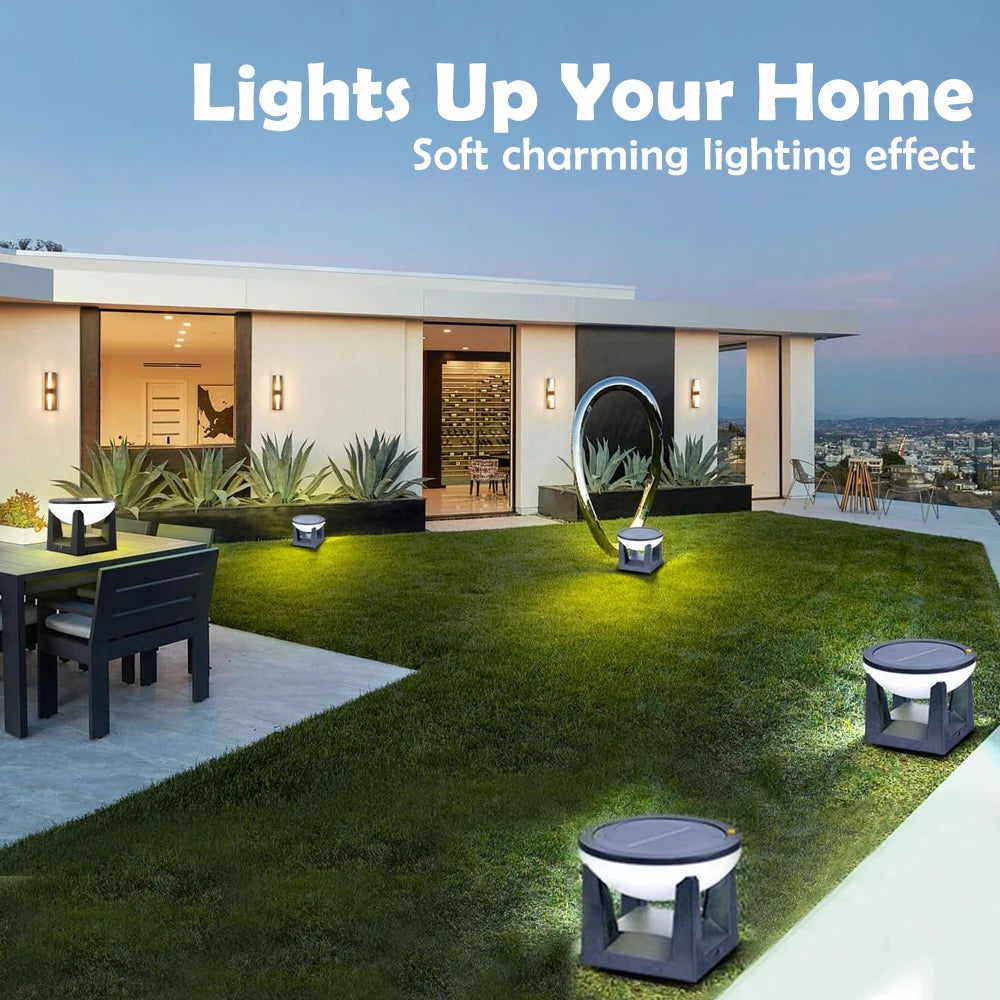 Solar Post Cap Lights Outdoor Waterproof LED Solar Powered Fence Post Lights for Garden Patio Yard Porch Lawn Decor Zpaxo