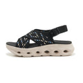 Light Pink Knit Wedge Sandals Breathable Woven Upper Adjustable Zpaxo 698-2 Black 39 China Mainland