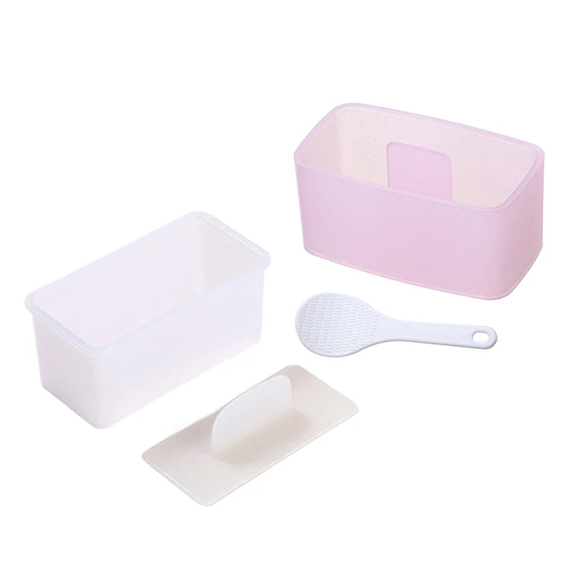 1Set DIY Sushi Mold Maker New Food Press Non Stick Rectangular Sushi Kit Japanese Tools Kitchen Bento Onigiri Rice Ball Set Zpaxo