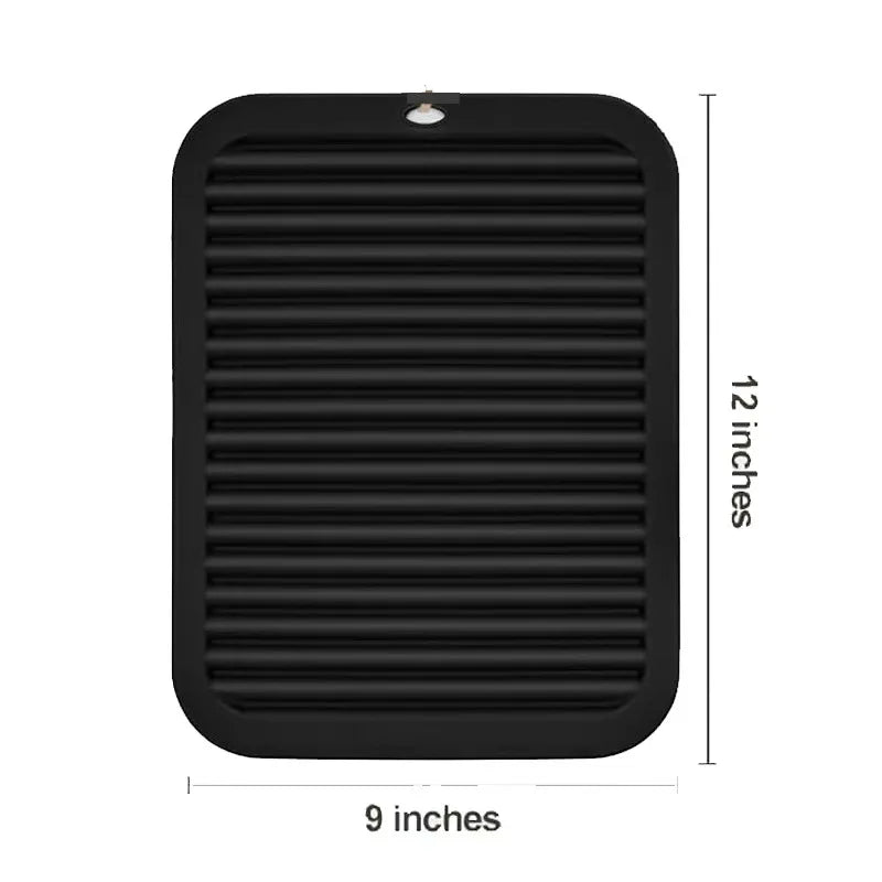 Silicone Trivets for Hot Dishes, Pots, Pans,Heat-Resistant Pot Holders for Kitchen Countertop Mats - Silicone Trivet Mat Zpaxo black 30x23CM
