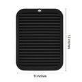 Silicone Trivets for Hot Dishes, Pots, Pans,Heat-Resistant Pot Holders for Kitchen Countertop Mats - Silicone Trivet Mat Zpaxo black 30x23CM