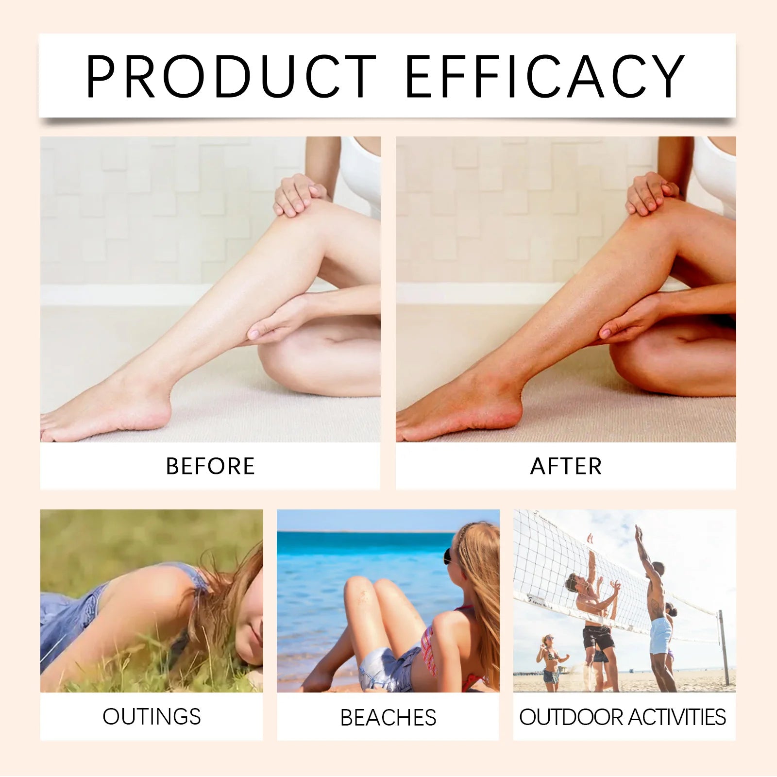 Ouhoe 100ml Sunless Self Tanning Mousse QuickDry Bronze Bronzer Natural Looking Tan for Face and Body Waterproof Outdoor Formula Zpaxo