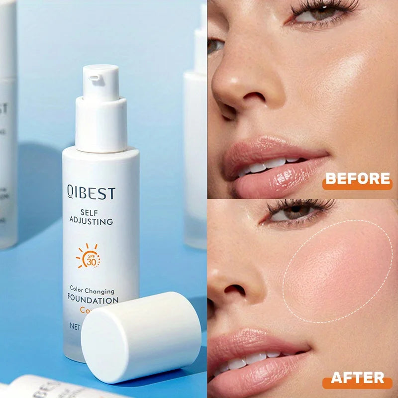 Invisible Fit Liquid Foundation Color-changing Moisturizing Makeup Concealer Waterproof Natural Clear Liquid Foundation Zpaxo
