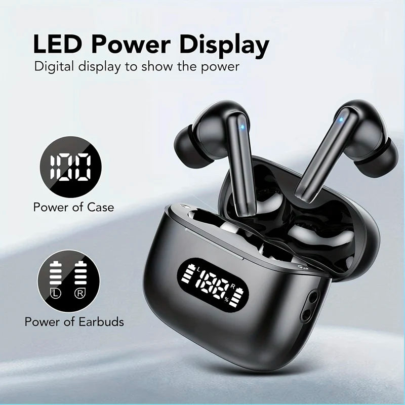 Wireless Earphone 40dB Noise Cancelling Bluetooth 5 3 Headphone 6 Mic