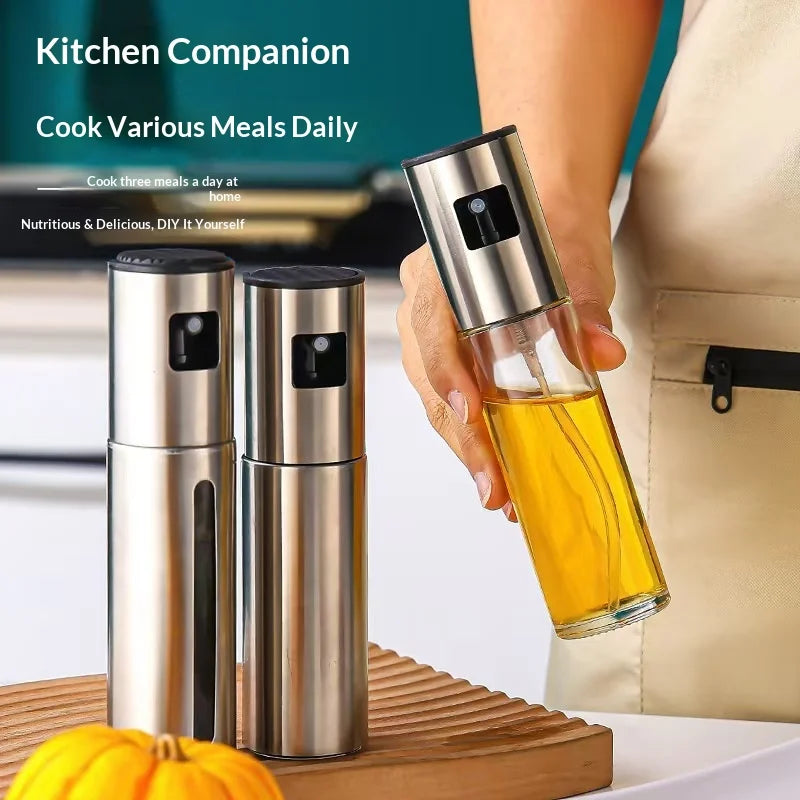 2026 New Press Type Glass Oil Sprayer for Cooking Olive Spray Mister for Salad BBQ Kitchen Baking Empty Vinegar Bottle Zpaxo