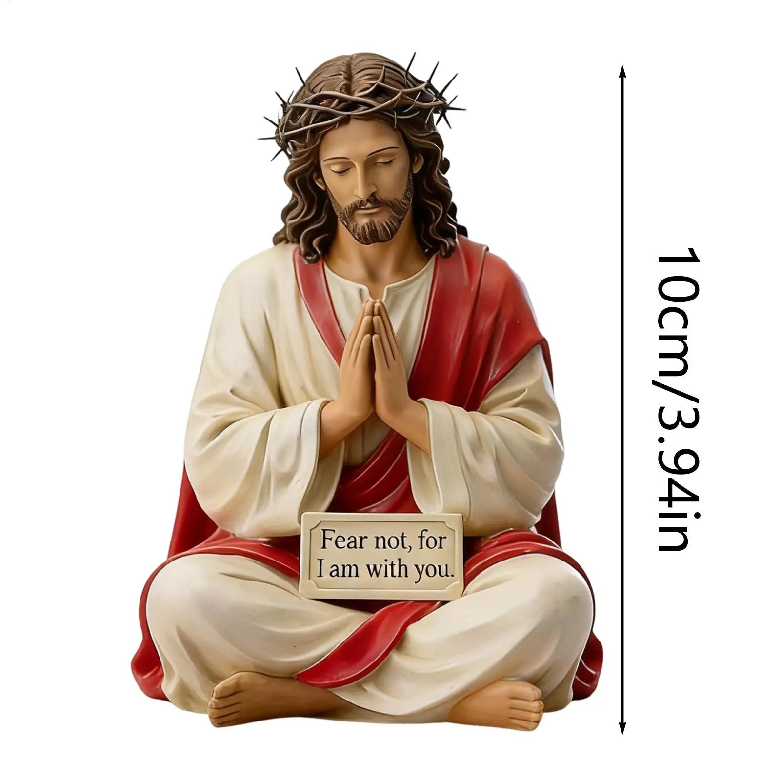 Jesus Sculpture Religious Art Collectible Resin Desk Companion