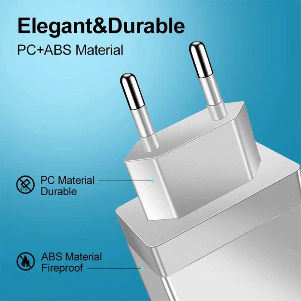 4 Ports USB Charger Quick Charge 3.0 For iPhone Samsung Xiaomi Tablet Mobile Phone Charger Adapter EU/US Plug 3.1A Fast Charging Zpaxo