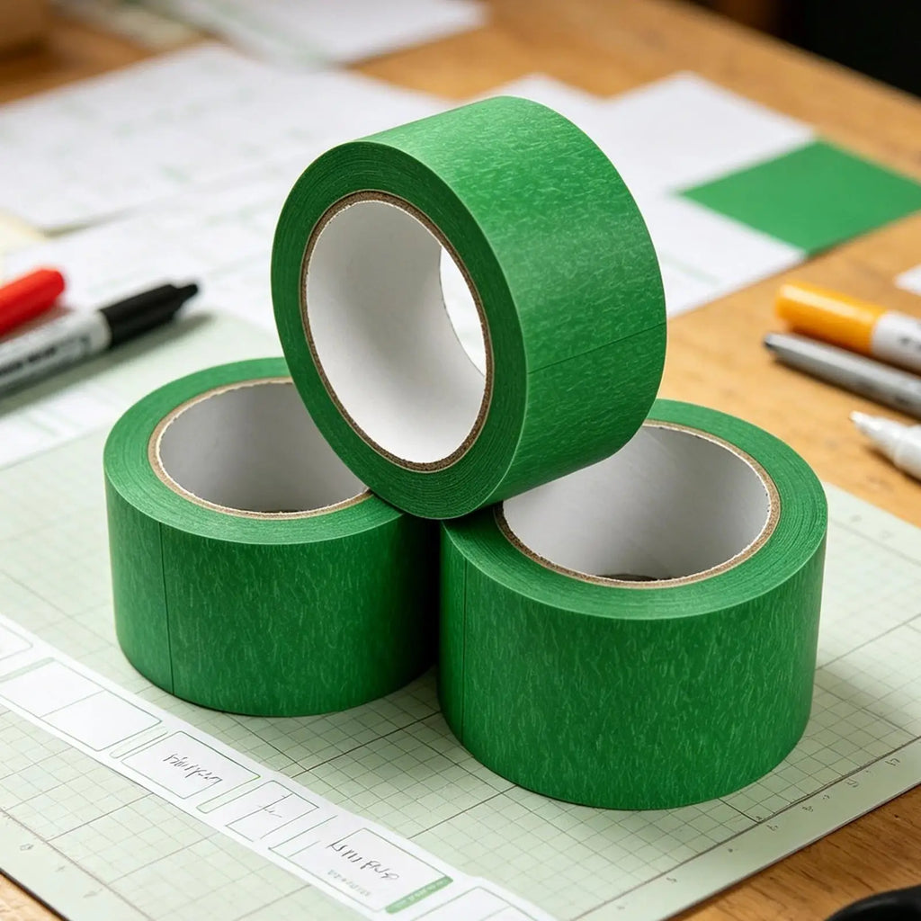 Painter Masking Tape 3 Rolls Green Painters Tape For Painting Edges Masking For DIY Paint Projects Residues Free Paint Tape Zpaxo