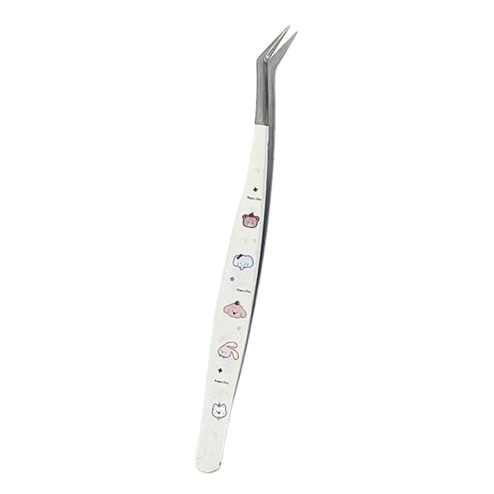 Stainless Steel Curved Stickers Tweezers Precision Anti-static False Zpaxo Style 3