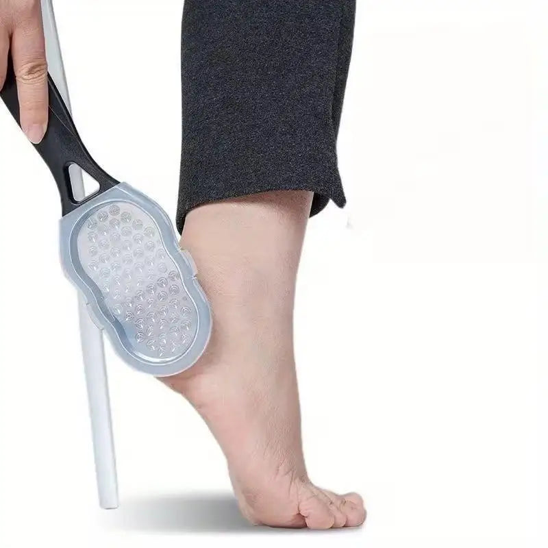 2PCS Stainless Steel Foot File – Splash-Proof, Ergonomic Handle, Coarse/Fine Grit for Home Spa & Gift Zpaxo