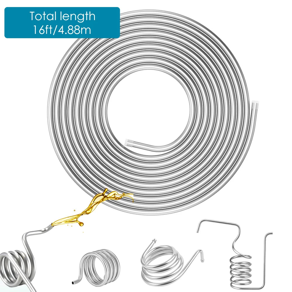 5/16 Aluminum Fuel Line 3003 Alloy Tubing 650 PSI High Pressure Oil Pipe Easy Bend For Fuel Tank Pump Car System 16ft 1Pack Zpaxo