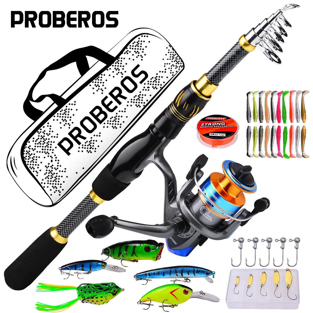 Carbon Fiber Telescopic Sea Fishing Rod & Reel Combo Set