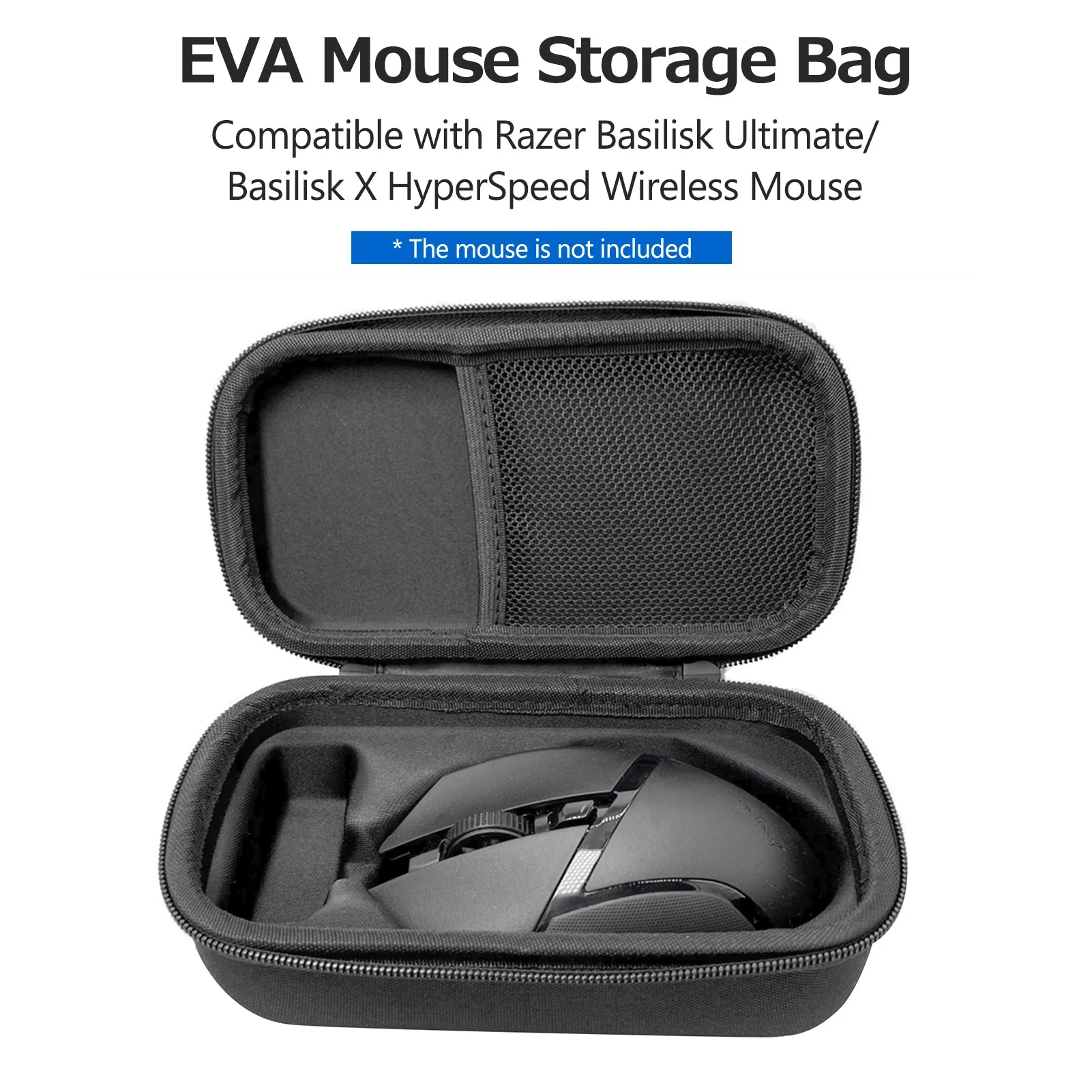EVA Shockproof Storage Bag Portable Mouse Protective Case Compatible with Razer Basilisk Ultimate/Basilisk X HyperSpeed Mouse Zpaxo