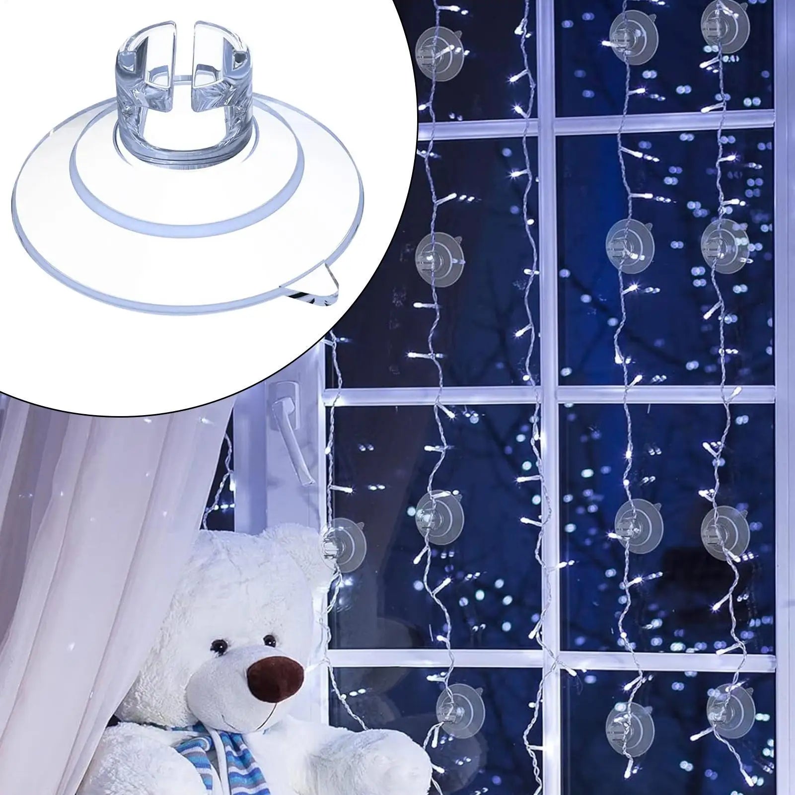 Holiday Light Suction Cups Multipurpose String Lights Suction Cups 30X Holiday Wreath Suction Cups Glass Window Suction Cups Zpaxo