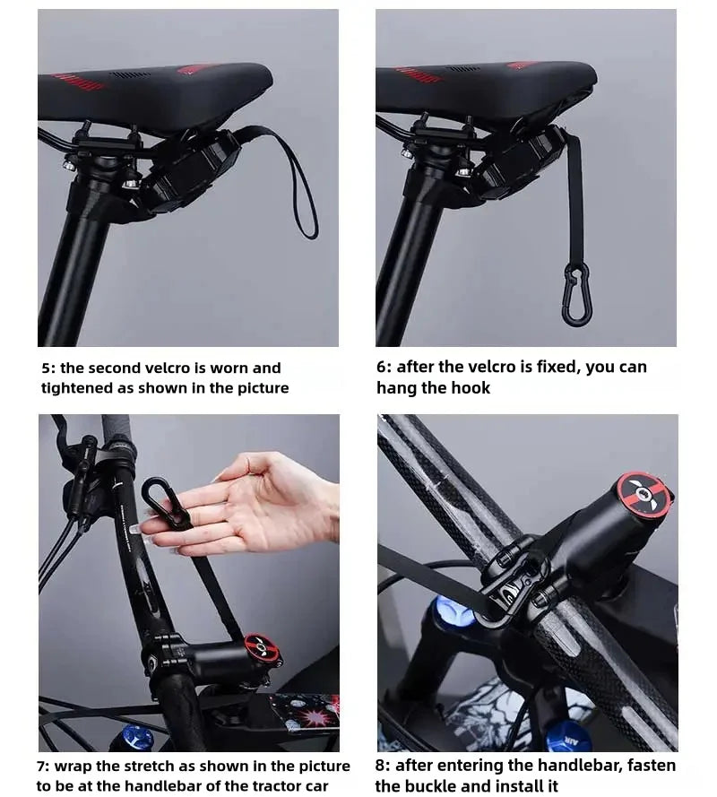 2.5M Retractable Bike Tow Rope Portable Outdoor Cycling Traction Equipment MTB Parent-Child Bicycle Pull Strap Safety Tow Tool Zpaxo